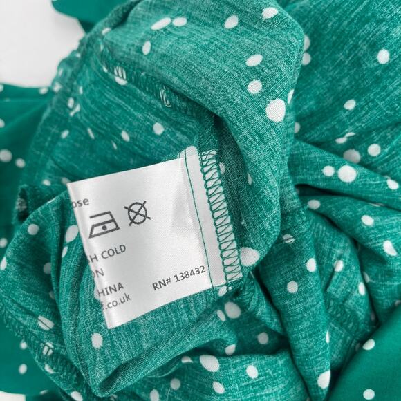 MODCLOTH X COLLECTIF Jumpsuit Size 2 Green Dots Retro Pinup Away You Go Vintage - Picture 14 of 14